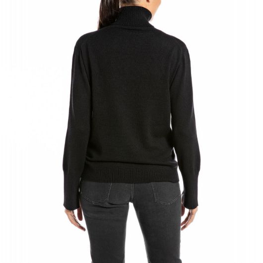 Снимка на REPLAY WOMEN'S RELAXED TURTLENECK PULLOVER IN WOOL AND CASHMERE BLEND