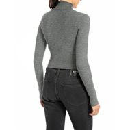 Снимка на REPLAY WOMEN'S SLIM FIT RIBBED PULLOVER WITH MOCK NECK