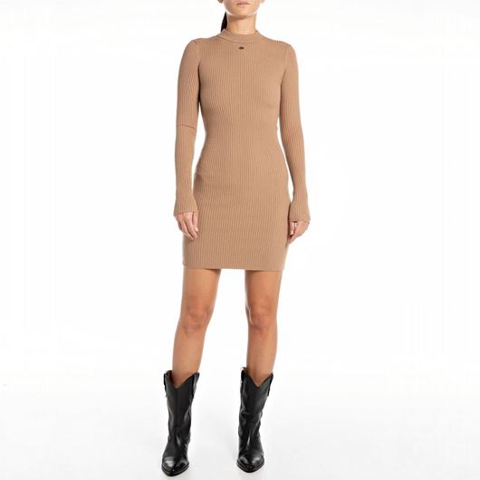 Снимка на REPLAY WOMEN'S SHORT FINE-RIB DRESS