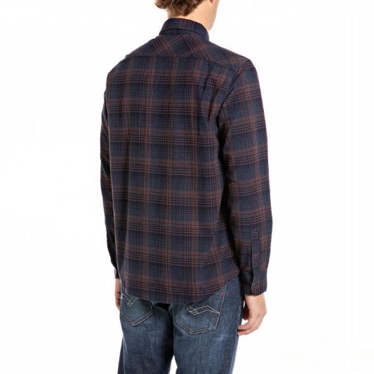 Снимка на REPLAY MEN'S INDIGO CHECKED COTTON SHIRT