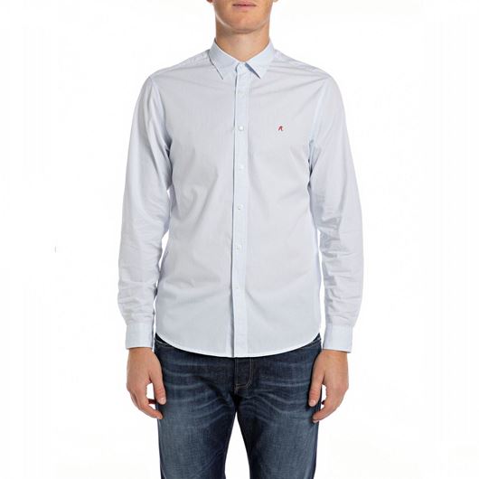 Снимка на REPLAY MEN'S STRIPED COTTON POPELINE SHIRT