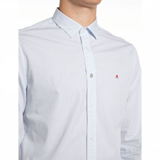 Снимка на REPLAY MEN'S STRIPED COTTON POPELINE SHIRT