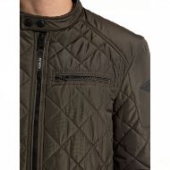 Picture of REPLAY MEN'S FULL-ZIP QUILTED JACKET IN DARK OLIVE 4