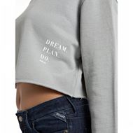 Снимка на REPLAY WOMEN'S ORGANIC COTTON CROPPED SWEATSHIRT WITH PRINT