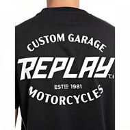 Снимка на REPLAY MEN'S JERSEY T-SHIRT WITH CUSTOM GARAGE PRINT