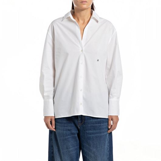 Снимка на REPLAY WOMEN'S COMFORT FIT SHIRT IN COTTON POPLIN