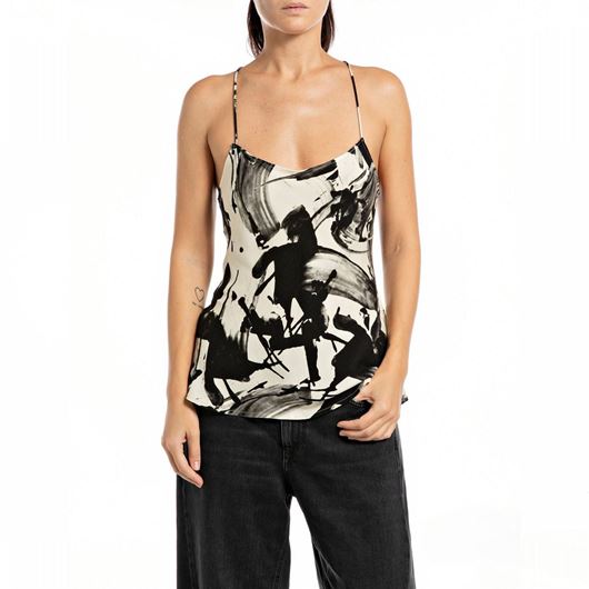 Снимка на REPLAY WOMEN'S VISCOSE TOP WITH PRINT