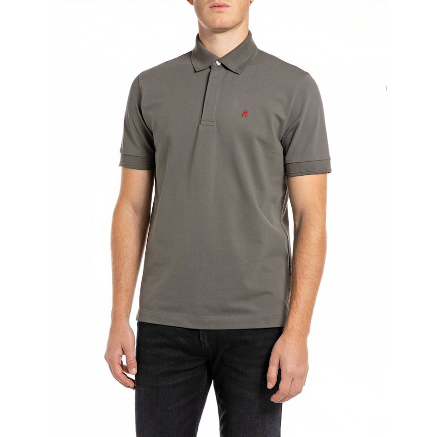 Снимка на REPLAY MEN'S SOLID-COLOURED STRETCH PIQUE POLO SHIRT