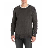 Снимка на REPLAY MEN'S CREWNECK RIBBED PULLOVER WITH BUTTONS