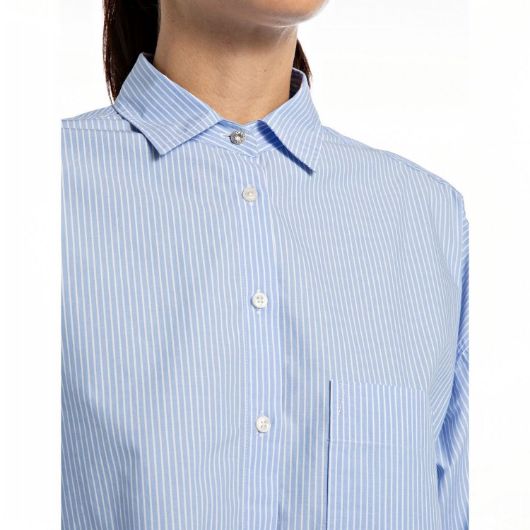 Снимка на REPLAY WOMEN'S COMFORT FIT SHIRT IN STRIPED POPLIN