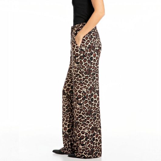 Снимка на REPLAY WOMEN'S ANIMAL-PRINT VISCOSE CHIFFON TROUSERS