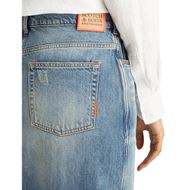 Снимка на SCOTCH&SODA WOMEN'S LONG VINTAGE WASHED DENIM SKIRT WITH FRONT SPLIT