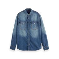 Снимка на SCOTCH&SODA MEN'S WORKWEAR SHIRT IN WASHED DENIM