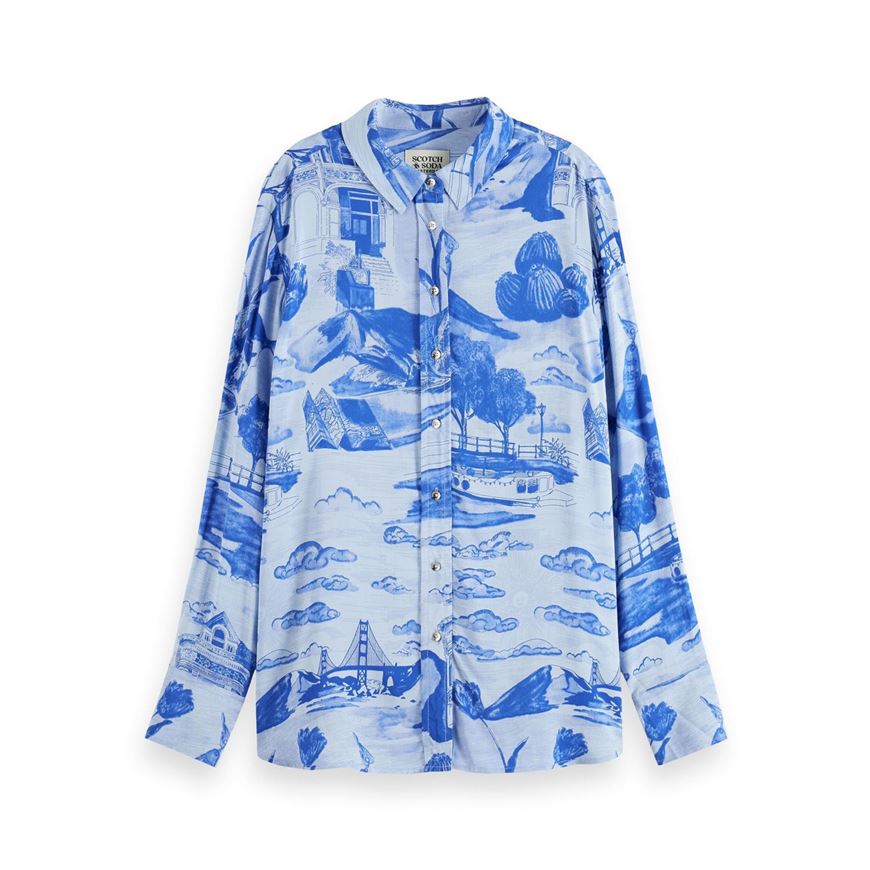 Снимка на SCOTCH&SODA WOMEN'S VISCOSE PRINTED RELAXED FIT SHIRT