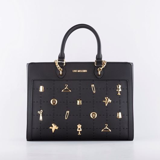 Снимка на LOVE MOSCHINO WOMEN'S TAILORING SHOPPER WITH SYMBOL STUDS