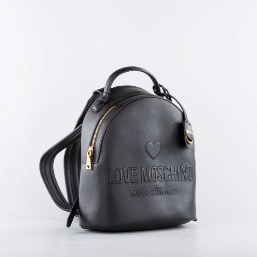 Снимка на LOVE MOSCHINO WOMEN'S LEATHER BACKPACK WITH EMBOSSED LOGO