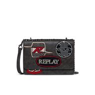 Снимка на REPLAY WOMEN'S CROSSBODY BAG WITH PATCHES AND VINTAGE EFFECT