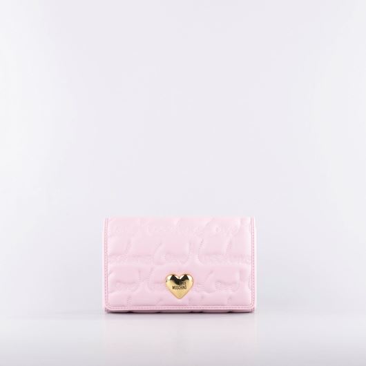 Снимка на LOVE MOSCHINO WOMEN'S LOVE SONG CLUTCH WITH HEART LOGO