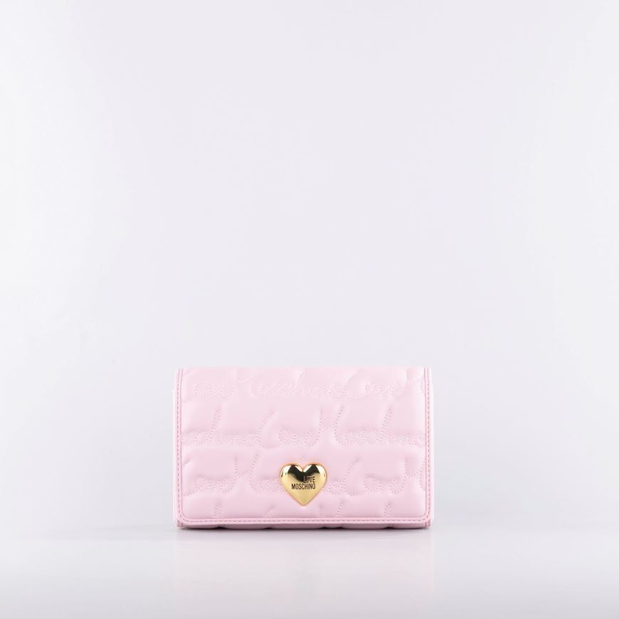 Снимка на LOVE MOSCHINO WOMEN'S LOVE SONG CLUTCH WITH HEART LOGO