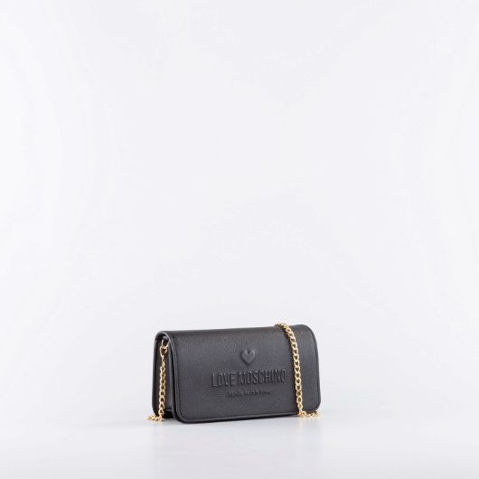 Снимка на LOVE MOSCHINO WOMEN'S LEATHER WALLET WITH EMBOSSED LOGO AND CHAIN