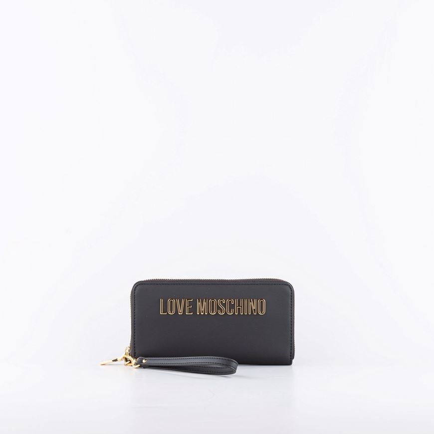 Снимка на LOVE MOSCHINO WOMEN'S ZIP AROUND WALLET WITH LETTERING LOGO AND HANDLE