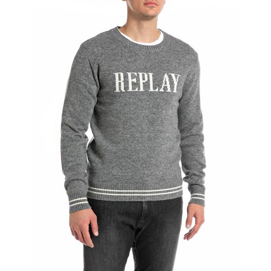 Снимка на REPLAY MEN'S JACQUARD LOGO SWEATER