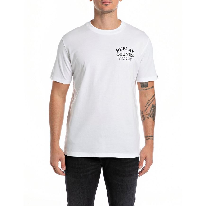 Снимка на REPLAY MEN'S T-SHIRT WITH REPLAY SOUNDS PRINTS