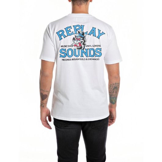 Снимка на REPLAY MEN'S T-SHIRT WITH REPLAY SOUNDS PRINTS