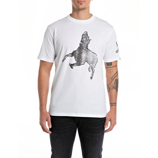 Снимка на REPLAY MEN'S JERSEY T-SHIRT WITH DOG PRINT