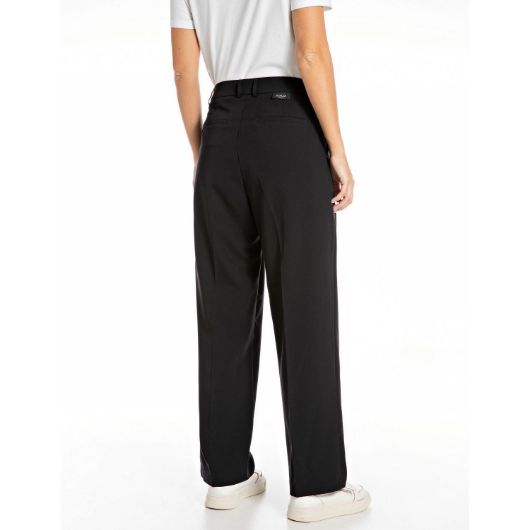 Снимка на REPLAY WOMEN'S MID WAIST RELAXED FIT TROUSERS IN TWILL