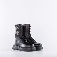 Снимка на LOVE MOSCHINO WOMEN'S SQUARE LOVE LEATHER COMBAT BOOTS