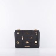 Снимка на LOVE MOSCHINO WOMEN'S TAILORING SHOULDER BAG WITH SYMBOL STUDS