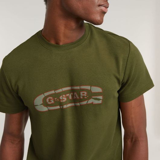 Снимка на G-STAR RAW MEN'S DESTROYED OLD SKOOL LOGO T-SHIRT