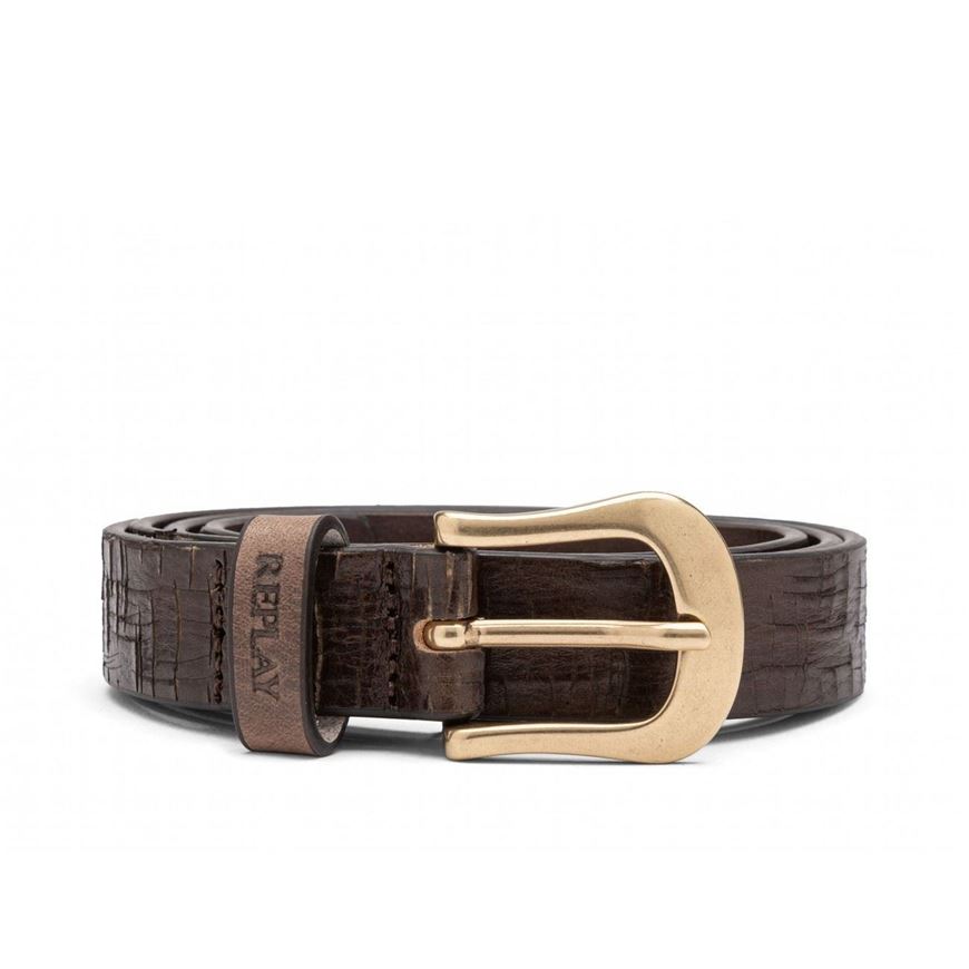 Снимка на REPLAY WOMEN'S CARVED LEATHER BELT WITH STUDS