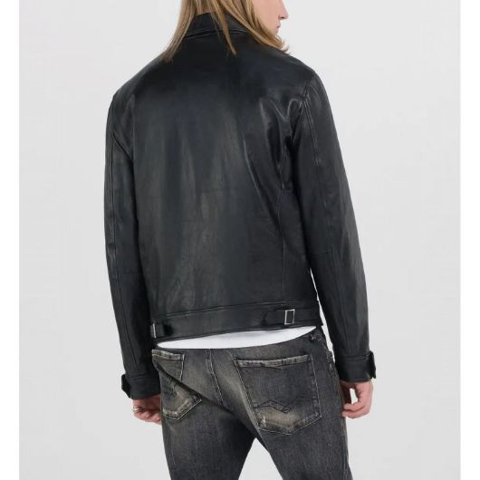 Снимка на REPLAY MEN'S LEATHER JACKET WITH COLLAR