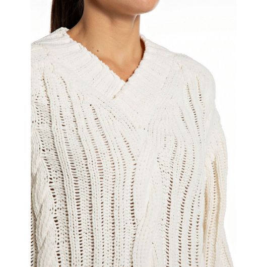 Снимка на REPLAY WOMEN'S CROPPED SWEATER WITH CABLE-KNIT DESIGN