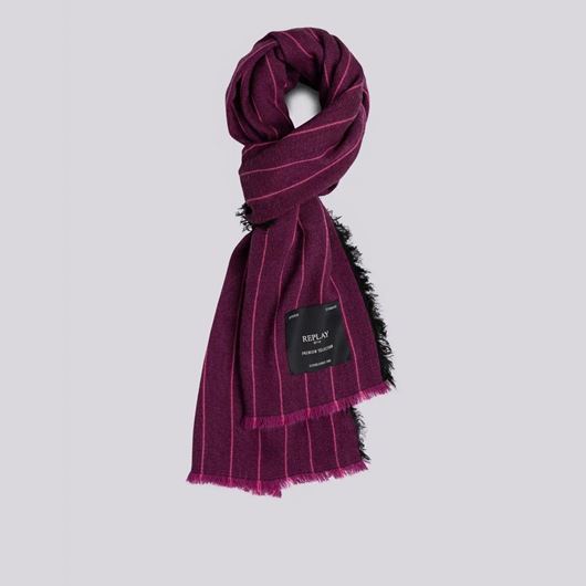 Снимка на REPLAY UNISEX STRIPED WOOL-BLEND SCARF