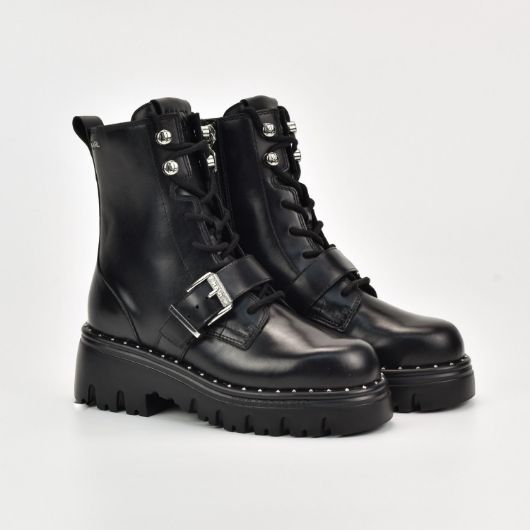 Снимка на KARL LAGERFELD WOMEN'S KOMBAT ROLLER BUCKLE LACE BOOT