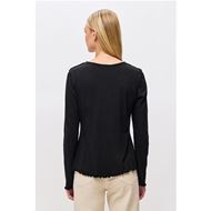 Снимка на DIRTY LAUNDRY WOMEN'S LONG SLEEVE TOP WITH RAW CUT DETAILS