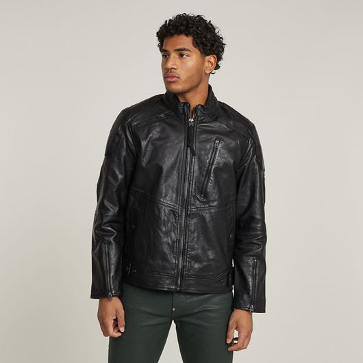 Снимка на G-STAR RAW MEN'S BIKER LEATHER JACKET