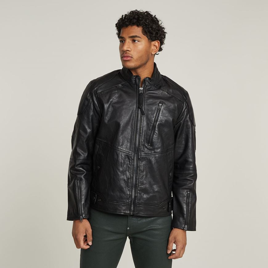 Снимка на G-STAR RAW MEN'S BIKER LEATHER JACKET