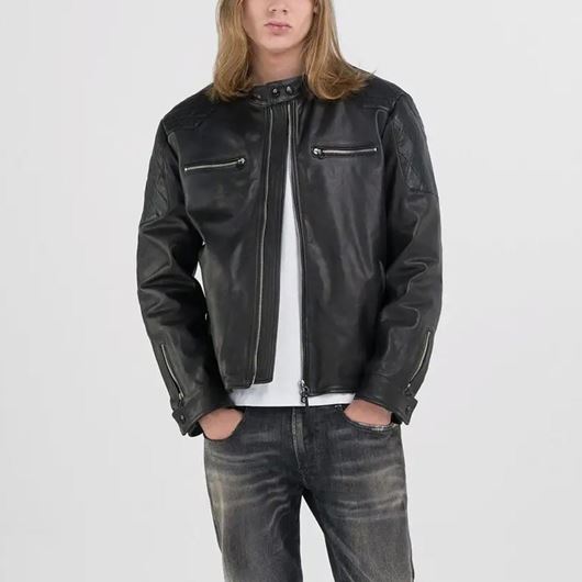 Снимка на REPLAY MEN'S LEATHER BIKER JACKET