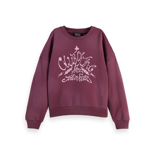 Снимка на SCOTCH&SODA WOMEN'S CHEST ARTWORK BOYFRIEND FIT SWEATSHIRT