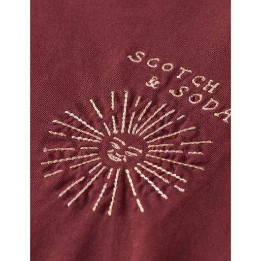 Снимка на SCOTCH&SODA WOMEN'S WASHED WITH CHEST ARTWORK RELAXED FIT T-SHIRT