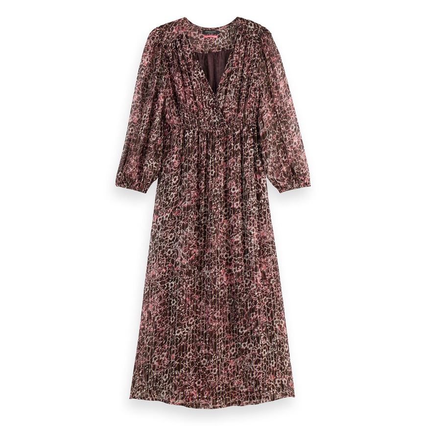 Снимка на SCOTCH&SODA WOMEN'S MIDI DRESS WITH LUREX AND PUFF SLEEVE