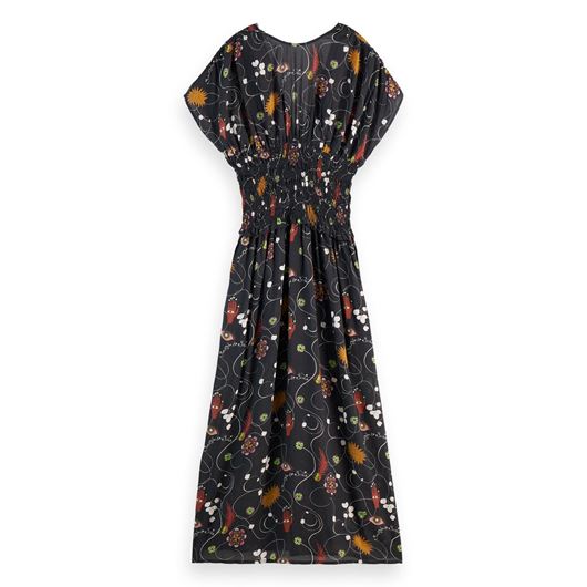 Снимка на SCOTCH&SODA WOMEN'S PRINTED MODAL SMOCK WAIST MAXI DRESS