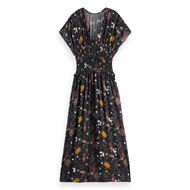 Снимка на SCOTCH&SODA WOMEN'S PRINTED MODAL SMOCK WAIST MAXI DRESS