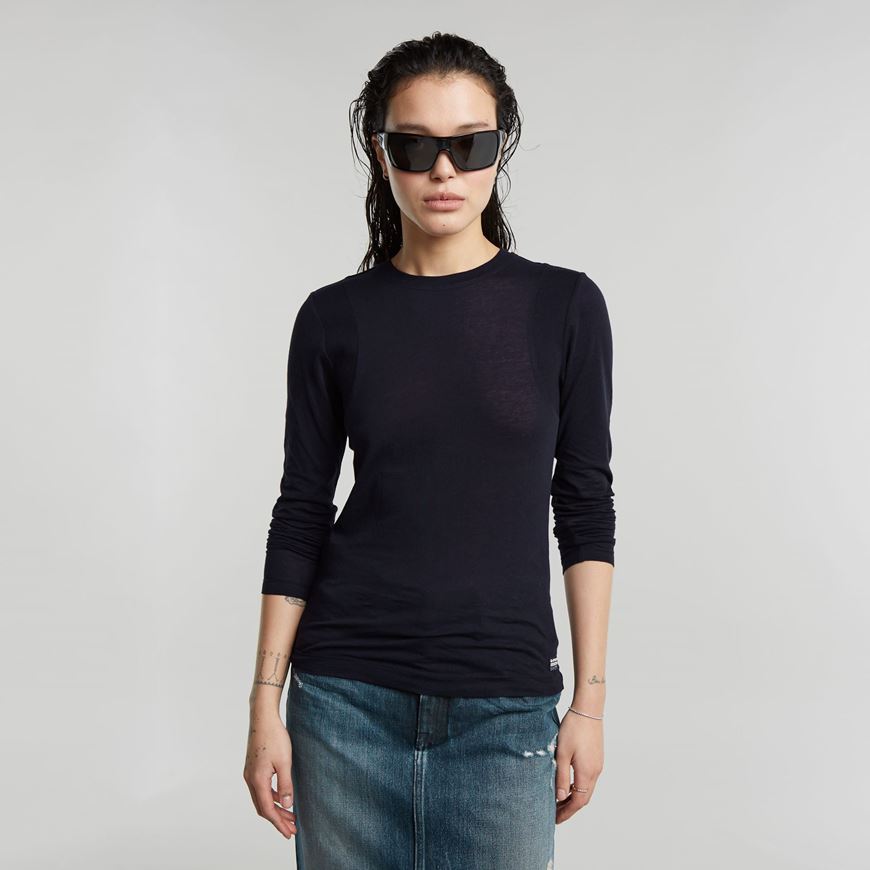 Снимка на G-STAR RAW WOMEN'S RIBBED SHOULDER PANELS SLIM TOP