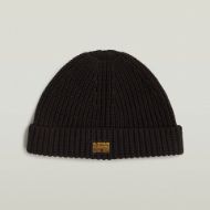 Picture of G-STAR MEN'S ORIGINALS FISHERMAN BEANIE IN BLACK 1