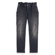 Снимка на SCOTCH&SODA WOMEN'S SEASONAL TAPERED DENIM CARGO JOGGER - BLACK NIGHT